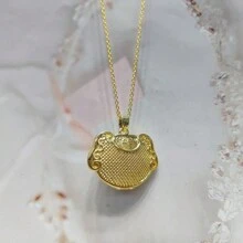 A Natural Chalcedony, Gold-Plated Craft Gem Inlaid Necklace Pendant, Fashion Jewelry, Women's Necklace Jewelry, Gem Necklace, Holiday Gift, Gift For Her. - Ruyi A2 - View 4