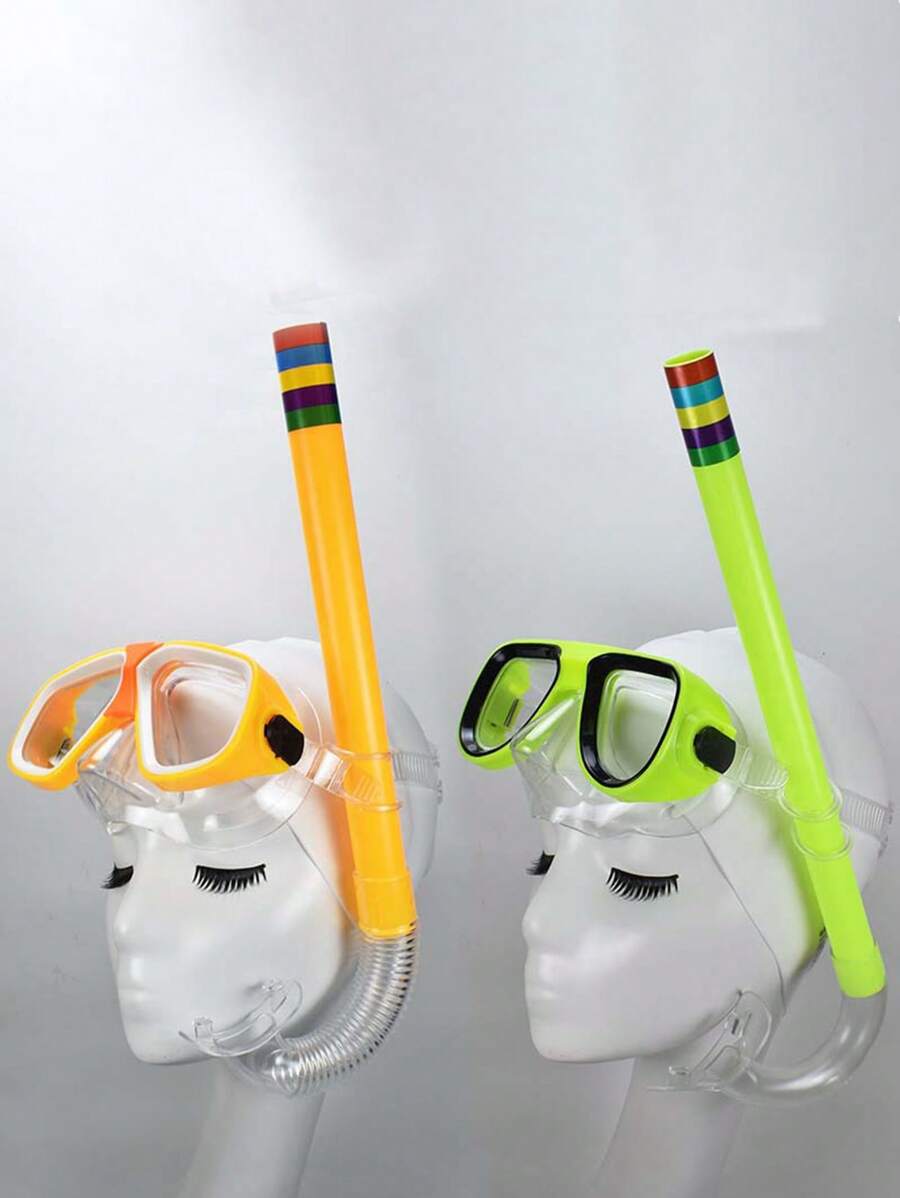 1pc Children's Diving Goggles And Snorkel Set, Summer Swimming, Swimming Large Frame, Snorkeling
