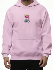 Men Hoodies - 淺粉色 - 查看 2