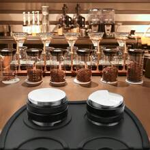 MOLOLAN Distribuidor de Cafe,Tamper para Cafe de Doble Cabeza de Acero Inoxidable SUS-304,Adecuado para Portafiltros,Expreso Molido,Profundidad Ajustable Ambos Lados - 51MM - Ver 9