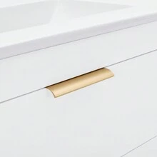 1 Piece Ceramic + MDF 24" Floating Wall Mounted Bathroom Vanity With White Ceramic Sink And Soft Close Door White - 白色 - 查看 7