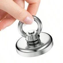 1入超強重負荷力永磁掛勾，適用於釣魚、家庭、廚房、室內和室外使用 - 銀色 - 查看 4