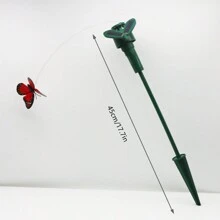 1pc Solar/Battery Powered Rotating Shake Realistic Butterfly Decoration Toy, Suitable For Garden, Pet Entertainment