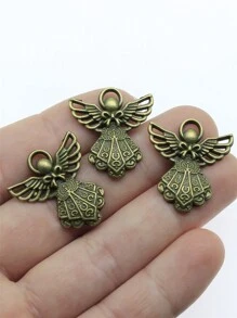 10 piezas de 26x23mm (1.02x0.91 pulgadas) Colgantes de ángel para hacer joyas DIY, collares, llaveros, cadenas de teléfono, pulseras y accesorios de manualidades