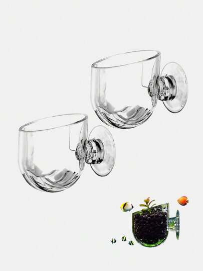 Plastic Fish Tank Decoration Cup, Suitable For Loading Small Stones And Food