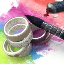 Portapenne in lacca rossa in nylon e pelliccia di SeamiArt, penna per acquerelli francese, penna per pittura artistica, articoli per il ritorno a scuola, forniture scolastiche