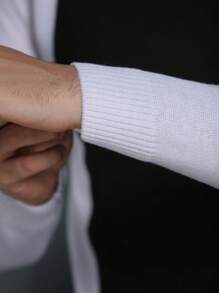 Blusa de Frio Suéter Tricô Masculino Basica Estilo Lisa Importado Inverno - Preto - Visão 7