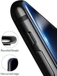 2 piezas Mica Privacidad Templado Cristal Para iPhone X / Xs - Negro - Ver 4