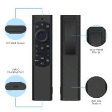 hellodigi 硅胶遥控器保护套 适用于2022新款三星BN59TV高清2022/4K遥控器保护套 兼容三星BN59TV遥控器防滑防摔防尘硅胶全包保护壳 - 黑色 - 查看 3