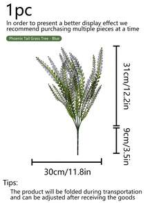 1入組春季人工鳳凰樹-適用於室內外家庭花園植物裝飾，酒店餐廳桌子窗戶浴室花瓶插花植物裝飾(不包括花瓶)