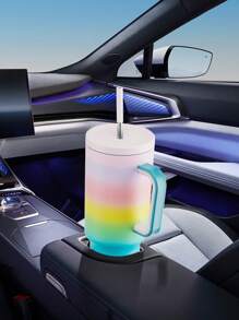 40oz/1.2L Handled Vacuum Insulated Water Bottle, Stainless Steel Travel Tumbler, Leak-Proof Lid & Straw, Keeps Cold For 34hrs Or Hot For 10hrs (Blue, Green, Yellow, Red, Purple, Pink Gradient) - Lilac Purple - View 7