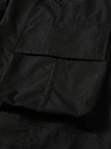 青少年男孩時尚休閒束腰工裝長褲，有肋腳踝束口，校園風格，適合春夏秋季穿著