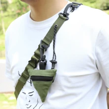 三角戰術變換腰包，戶外運動扣環腰包，小物品收納袋 - 軍綠色 - 查看 2