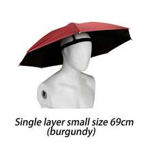 1pc Outdoor Sunshade Windproof Umbrella, Folding Hat Umbrella Fishing Umbrella Portable Folding Umbrella Hat, Uv Protection Hands Free Umbrellas, Waterproof Head-Wear For Fishing Gardening Sun Protection, Suitable For Outdoor Use - Baby Blue - View 6