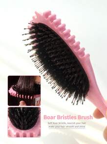 Cepillo definidor de rizos, Nueva versión 2024 de cepillo para peinado de cabello rizado, peine para dar forma y definir rizos para mujeres y hombres con menos tirón y separación de rizos,herramientas para el cabello peines peine pelo cepillo pelo de peines cepillo pelo - Rosa - Ver 2