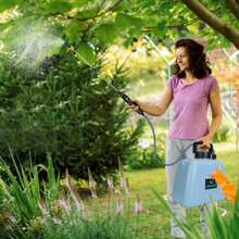 1PC 5L/1.3Gallon Electric Plant Sprayer Telescopic Rechargeable Garden Sprayer Automatic Handheld Sprayer With 3 Spray Spouts Shoulder Strap For Cleaning Sterilization - Blue - View 10