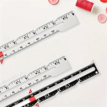 1/2 chiếc thước đo trượt kim loại, dụng cụ đo may, thước đo may để chần bông và may vá, phụ kiện may vá, đồ dùng may vá - Nhiều màu - Xem 4