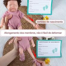 Bebê Reborn Silicone Sólido Molinho Realista Menina 23cm Pode Dar Banho - Olhos Fechados - Visão 4