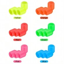 4 piezas Tapas para válvulas de neumáticos de coche con iluminación nocturna - Azul - Ver 3