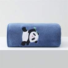 1入組加厚熊貓刺繡珊瑚絨超細纖維毛巾，高吸水性，柔軟，對皮膚友好，非常適合家用浴室洗臉、擦手、擦身體，並且能夠快速乾燥。完美的浴室配件。 - 藍色 - 查看 14