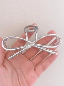 1 件简约发夹，带蝴蝶结和设计，适合女士，发夹发饰，发髻街头，学校爪夹发夹发夹发夹发夹发夹接发夹秋冬度假装女士