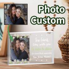 1pc Tấm acrylic khắc hình chữ nhật trong suốt tùy chỉnh, Hình ảnh tùy chỉnh Quà tặng cho chị em Cô gái BFF, Quà tặng sinh nhật kỷ niệm ngày cưới cho bạn bè chị em, Quà tặng cho người bạn thân nhất của tôi, Trang trí văn phòng tại nhà, Ý tưởng quà tặng ấm áp nhất, Quà tặng kỷ niệm, Bảng hiệu acrylic khắc dấu ngoặc kép tình bạn, Không bao giờ phai Thiết kế in ấn - màu xanh lá - Xem 1