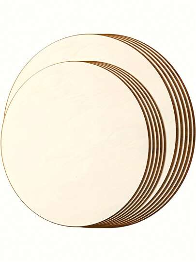 5/10pcs  Wooden Circles Round For Crafts Christmas Blank Slices Discs For DIY Crafts Hanging Ornaments Painting And Drawing Door Home Party Decorations Easter Gift