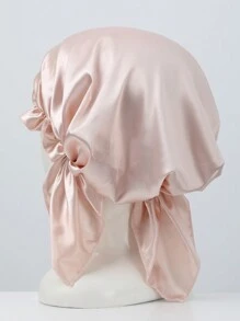 Hair Bonnet With Tie Band, Large Silk Sleep Cap For Curly Hair, Silk Hair Wrap For Hair Care - Multicolor - View 2