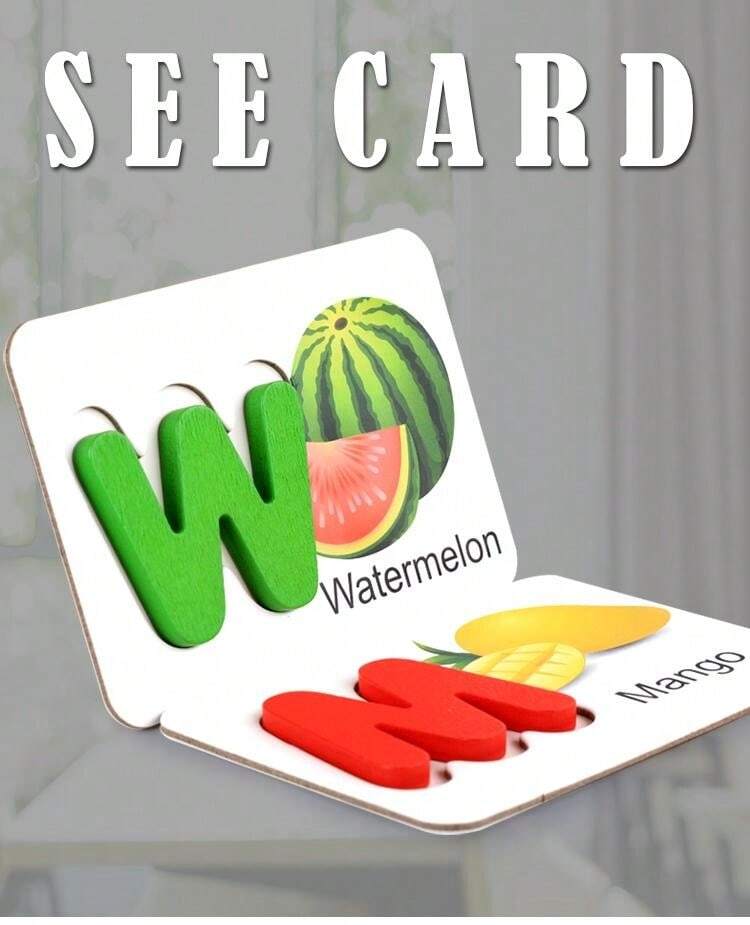 Farbe Im Dt. Kartenspiel 6 Buchstaben Buchstaben Flashcards für Kinder - Baby Englisch Erleuchtung Spielzeug