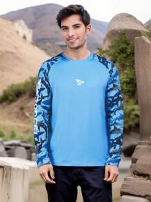 RODEEL Long Sleeve Shirts Men UPF 50+ Sun UV Protection Lightweight Quick Dry Moisture Wicking Breathable Cooling Athletic Activewear For Outdoor Hiking Camping Running Biking Fishing Boating Construction Landscaping Sport Gym Workout, Holiday Gift - 藍色 - 查看 5