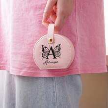 1 pièce Boîte de rangement à bijoux pour femmes avec lettre de papillon et nom personnalisé, organiseur de bijoux personnalisé à la mode, cadeau parfait pour une mère, une petite amie, un anniversaire.