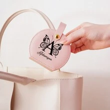 1 pièce Boîte de rangement à bijoux pour femmes avec lettre de papillon et nom personnalisé, organiseur de bijoux personnalisé à la mode, cadeau parfait pour une mère, une petite amie, un anniversaire.