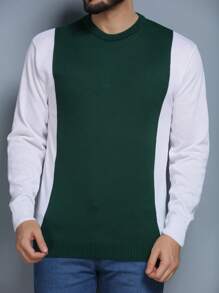 Men Sweaters - Verde militar - Ver 1