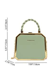 Structured Box Mini Fashion Handbag - Mint Green - View 6