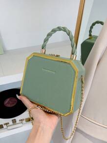 Structured Box Mini Fashion Handbag - Mint Green - View 5