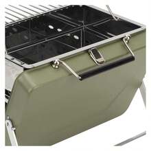 Folding Barbecue Grill, Portable Charcoal BBQ Grill Mini Wavy G For Backyard PicnicGreen Camping Sports - 彩色 - 查看 5