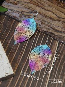 1對女款多色扇形耳環 - 吊墜耳環 - 查看 8