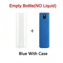 1pc 2 In 1 Microfiber Screen Cleaner Suitable For Mobile Phones, Computers, TV Navigation, Etc. Keep Your Mobile Phone Screen Clean As New(5 Colors Can Choose,Empty Bottle,Not Included Liquid)