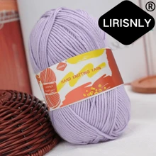 Hilo de lana seleccionado manualmente Lirisnly, 100% acrílico con brillo, colores brillantes, suave para la piel, transpirable y cómodo, ideal para tejer bufandas, sombreros, suéteres, abrigos y manualidades DIY.