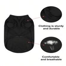 1件小狗貓抱抱熊印花寵物背心，獵犬，巴哥犬，沙皮犬，法鬥，比熊犬，兩腿衣服