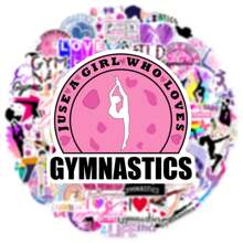50pcs Gymnastics Sport Series Waterproof Graffiti Sticker Set For Suitcases, Cell Phones, Notebooks, Laptops, Helmets, Skateboards, DIY Decoration, Creative Stickers Back To School School Supplies - Multicolor - View 5