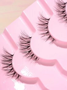 7 Pairs/Set Half Eye Natural Long Cat Eye False Eyelashes Suitable For Daily, Dating, Party And Festival