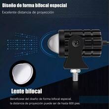 Par Faros Auxiliares Luces Led Moto Doble Color Impermeable - Negro - Ver 8