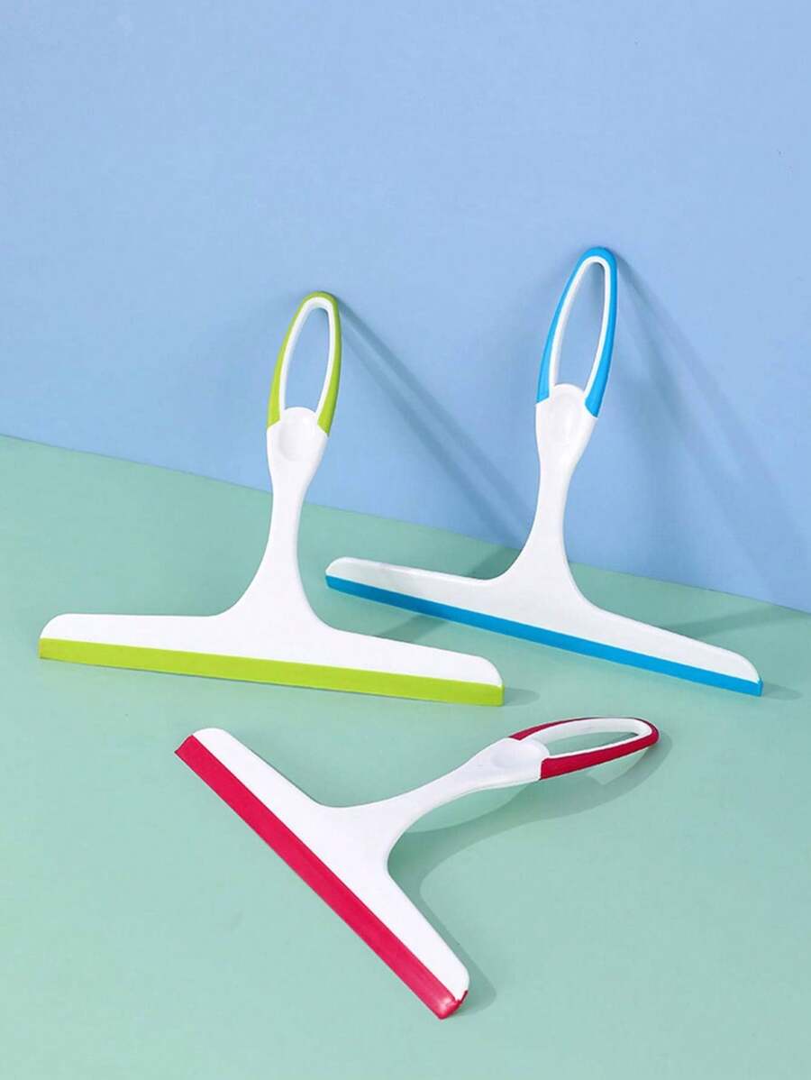 1pc Bathroom Soft Rubber Glass Squeegee, For Floor, Sink, Table, Etc.,Kitchen,Bathroom,Home,Household Suppliers - Blue - View 1