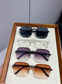 4 件套男士方形休闲多功能户外时尚眼镜 - 彩色 - 查看 3