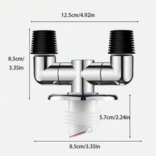 1 Set Washing Machine Drainage Pipe Floor Drain T-Type Connector With Overflow And Odor Prevention, Suitable For Dryer, Hand Washing Basin And Mop Pool, Single Inlet, Balcony Washing Machine And Dryer Drainage Pipe Floor Drain Dedicated Connector Double-Decker With Anti-Odor And Anti-Overflow Function - Multicolor - View 2