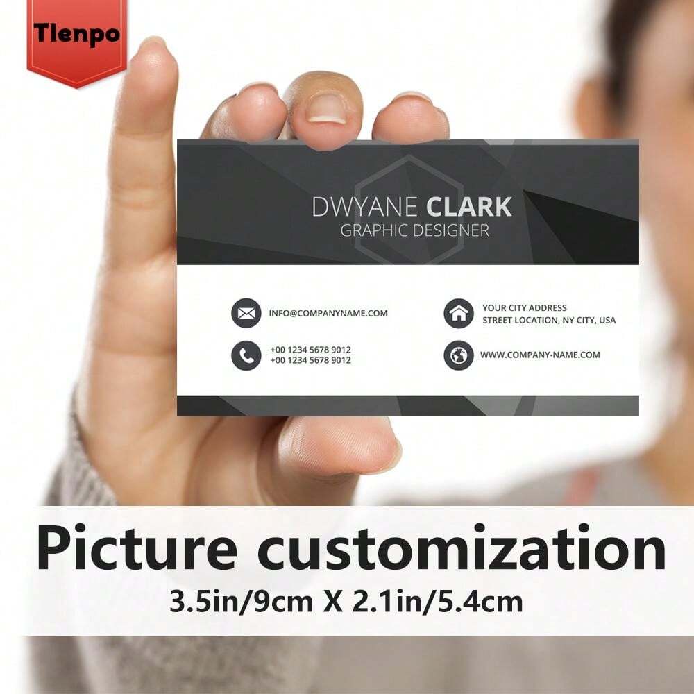 Custom Business Cards – 100PCS Printable Cards With Your Logo, Text & Photo, Front & Back Printing - View #12