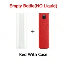 1pc 2 In 1 Microfiber Screen Cleaner Suitable For Mobile Phones, Computers, TV Navigation, Etc. Keep Your Mobile Phone Screen Clean As New(5 Colors Can Choose,Empty Bottle,Not Included Liquid)