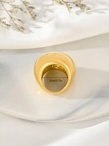 1 Stück übertriebener modischer Edelstahl-Großkugelring für Damen, geeignet für Party und Festival Geschenk