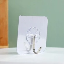 5pcs Gold And Silver Non-Marking Hooks Strong Adhesive Hook Kitchen Bathroom No Nail Stickers Magic Sticky Hooks - Multicolor - View 5